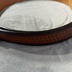 Brown and Black Men's Leather Belt